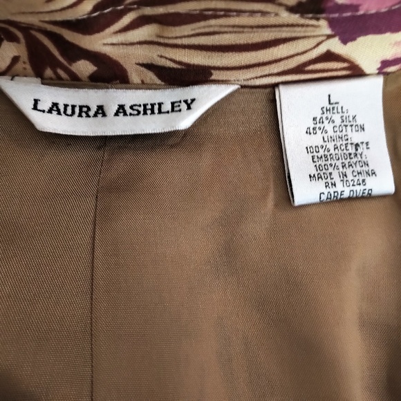 Laura Ashley Light Silk Blend Jacket NWOT L/XL - Picture 7 of 8